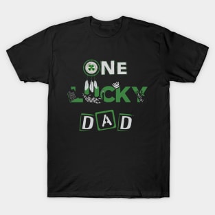 One Lucky Dad Matching St Patricks Day T-Shirt